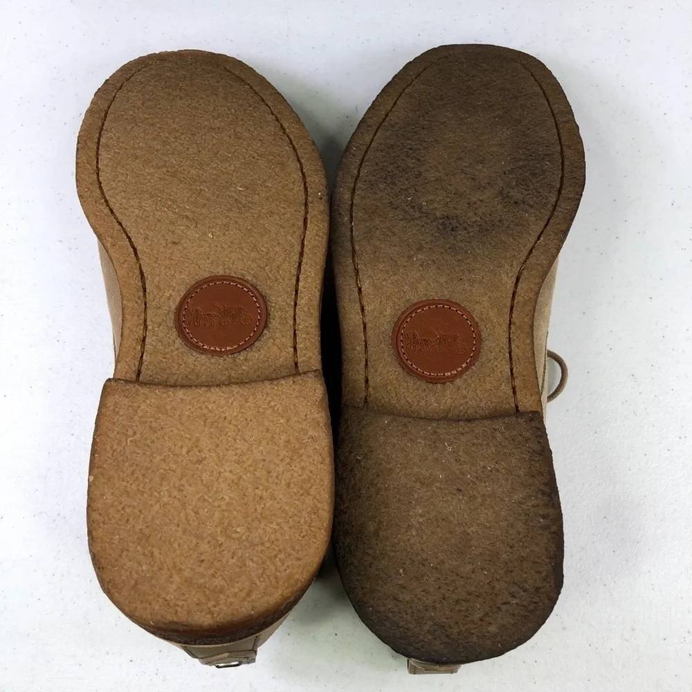 COACH Men's Suede Derby W/Crepe Sole, Oat Brown